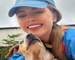 The actress is an animal lover and often shares pictures with her dog on social media.